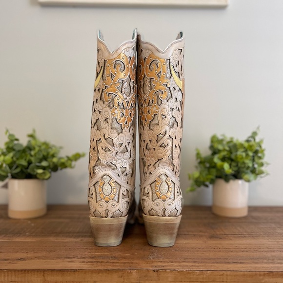 NEW Corral Women's Glitter Inlay Snip Toe Cowgirl Boot 8 - Picture 6 of 8